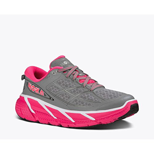Neon Pink Women's Running Shoes HOKA CLIFTON 2 GNPN Grey